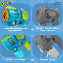 2 Packs Bubble Gun Machine with Bubble Refill Solution, 5000+ Bubbles Per Min