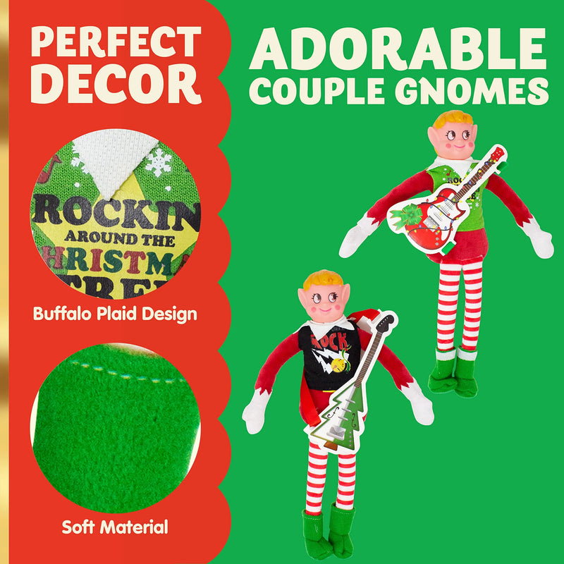 2 Packs Santa Christmas Elf Accessories Clothing Rock Roll