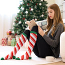 2 Packs Women Knee High Winter Socks for Xmas, Warm Soft Novelty Socks