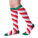 2 Packs Women Knee High Winter Socks for Xmas, Warm Soft Novelty Socks