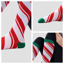 2 Packs Women Knee High Winter Socks for Xmas, Warm Soft Novelty Socks