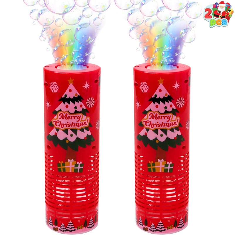 2Pcs Christmas Light Up Automatic Bubble Wand Toys