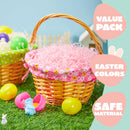 2Pcs Easter Rattan Wicker Basket with Liner for Kids Easter Egg Hunt & Picnic