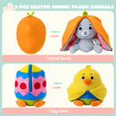 2Pcs Stuffed Animal Plush Hiding Bunny Chick