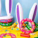 2 Sets Inflatable Bunny Ears Ring Toss Game for Indoor & Outdoor Party