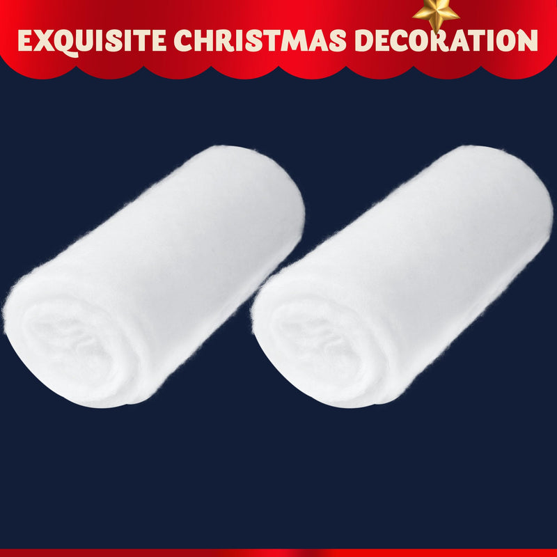 2Pcs Christmas Snow Blanket Roll for Christmas Decoration