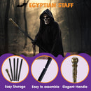 Halloween Staff, Elegant Vintage Gold Walking Cane Prop Stick