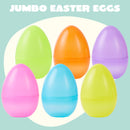 6Pcs Large Clear Easter Eggs, 6 Inches Jumbo Plastic Eggs Fillable for Easter Hunt