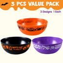 3 PCS Halloween Candy Bowls, 9.6" * 4.4" Trick or Treat Bowls