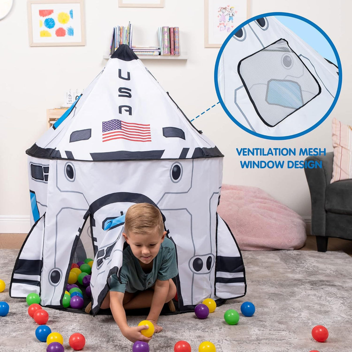 rocket ship tent JOYIN Berger Camping Eriskirch | Fantic Issimo Urban Size:Years 3/6 Let your childs imagination