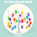 36 PCS 3.15" Easter Eggs with Hanging Ribbon for Easter Hunt