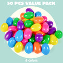 36PCS Fillable Plastic Eggs Empty Colorful Bright Eggshells 3.15"