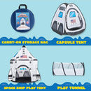 White Rocket Ship Pop Up Play Tent With Tunnel