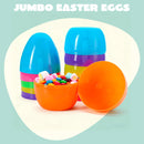12Pcs 8" Jumbo Plastic Easter Egg Shells Fillable for Easter Egg Hunt