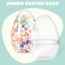 4 PCS 10" Transparent Jumbo Easter Eggs