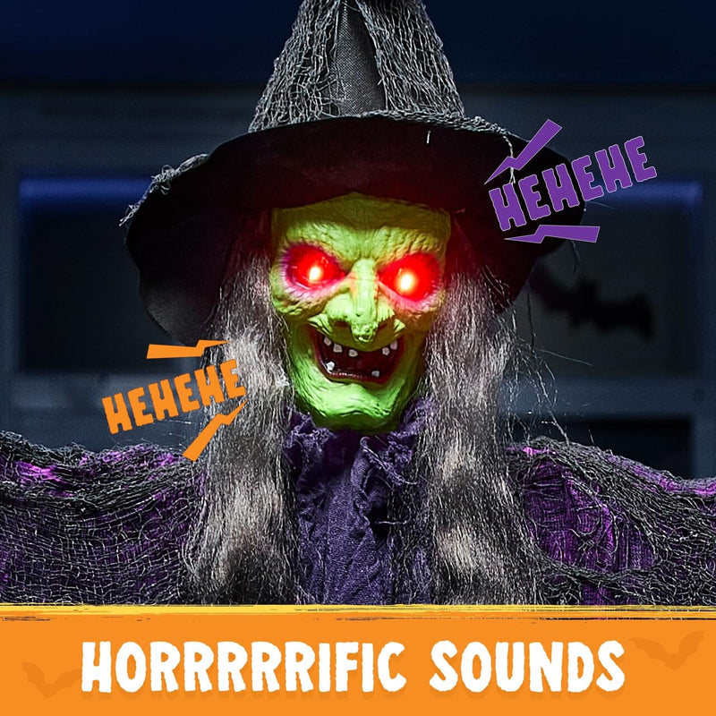 72” Halloween Hanging Witch Decorations Outdoor