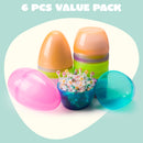 10" Jumbo Easter Eggs, 6PCS Colorful Plastic Giant Eggs Empty Fillable