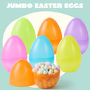 12Pcs Large Clear Easter Eggs, 6 Inches Jumbo Plastic Eggs Fillable