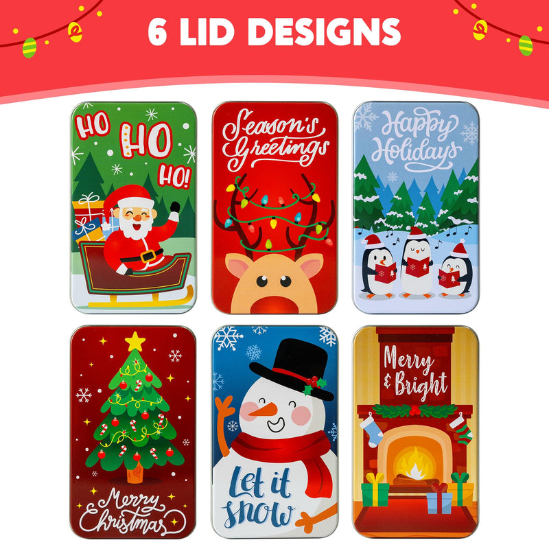 JOYIN 6PCS Present Card Holder Tin Boxes