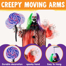 53" Halloween Hanging Clown Decorations Outdoor