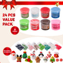 Dessert Slime Advent Calendar, 24 Days Christmas Countdown Calendar Kit