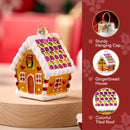 Mini Christmas Gingerbread Cottage Glass Ornament