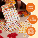 30 PCS Thanksgiving Bingo Game Cards for Kids Family Activities