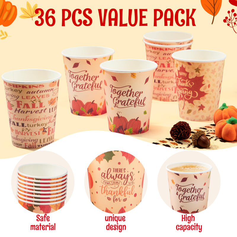 36 PCS Thanksgiving Disposable Cups