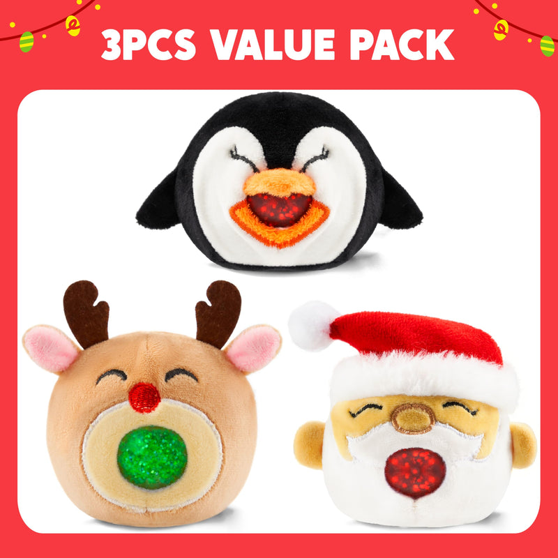 3 PCS Christmas Squeeze Plush Balls