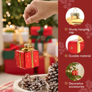 Christmas Small Gift Box Glass Ornament