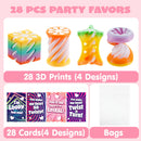 28 Pcs Valentines Day Gift Impossible Spiral Cone Fidget Toy with Valentine Cards