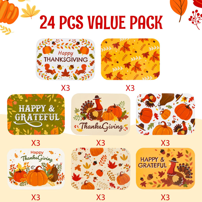 24Pcs Thanksgiving Leftover Containers with Lids