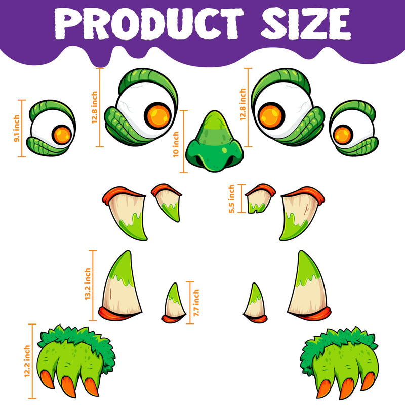Trunk or Treat 3D Monster-Themed Car Decoration Kit
