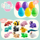12Pcs Prefilled Easter Eggs with 3D Mini Animals