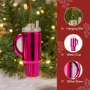 Christmas Water Cup Glass Small Ornament Red