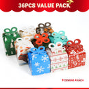 36 PCS Christmas Goody Gift Boxes with Bow