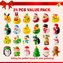 24 Days Christmas Advent Calendar Rubber Ducky Bath Toys