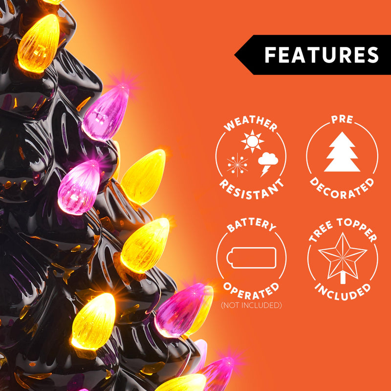 8.5 Inch Halloween Ceramic Tree