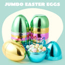6 Pcs Large Metallic Easter Eggs, 6 Inches Colorful Jumbo Plastic Eggs