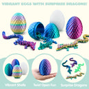 4 Pcs 3D Printed Dragon Eggs with Laser Dragon, Cool Articulated Toys for Kids