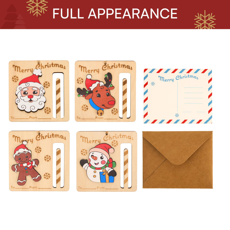 8 Pcs Christmas Money Holders for Cash Ornaments, Card Holder Display for Christmas Party Decorations
