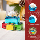 Christmas Building Blocks Glass Small Ornament