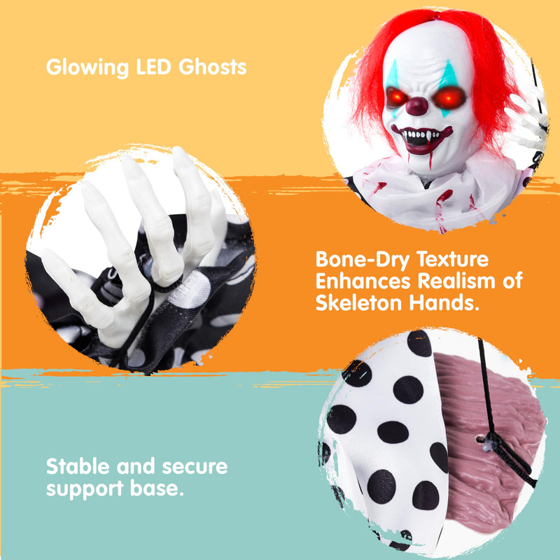Halloween Hanging Swinging Animatronic Clown