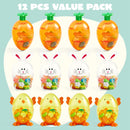 12pcs Easter Candy Filled Eggs Shell Carrot