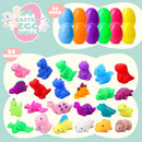 24 Pcs Easter Prefilled Eggs with Mochi Squishy Toys