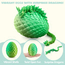 3D Printed Dragon Eggs with 12" Laser Green Dragon Inside