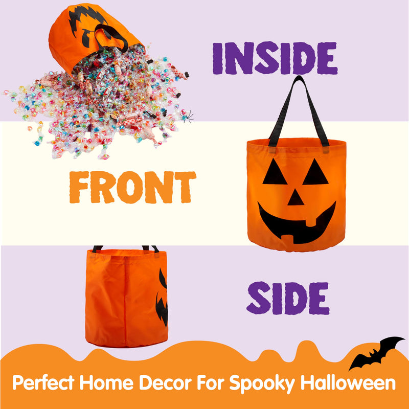 3 PCS Halloween Candy Pumpkin Buckets