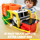 Large Friction Powered Garbage Truck Toy Set - Orange