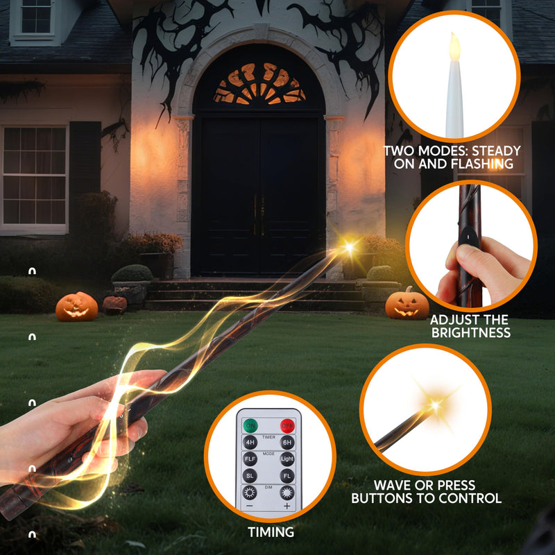 20Pcs Halloween Floating Candles and Witch Hat