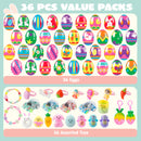 36 Pcs Prefilled Easter Eggs with Assorted Toys